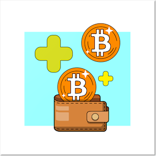 bitcoin investment wallet Posters and Art